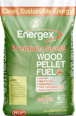 Energex Premium Softwood Blend Pellets:  High BTU Output with Minimal Ash