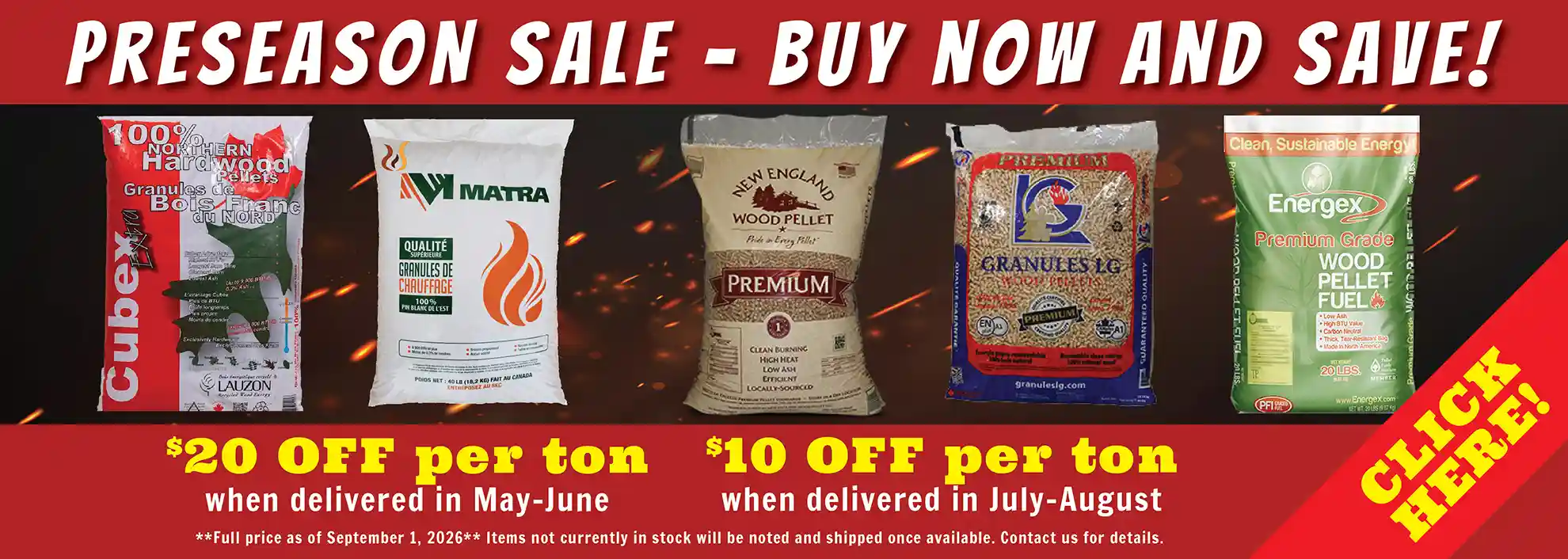 Early Pellet Buy Season Sale RI & MA