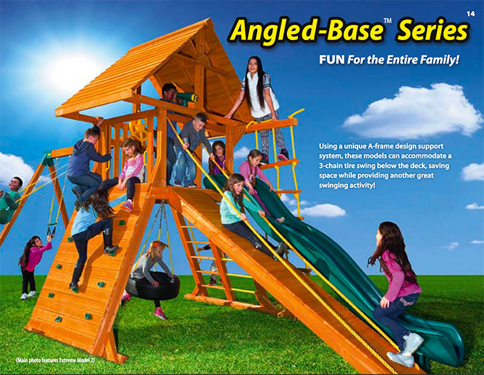 The Fireplace Showcase - ANGLED BASE SERIES SWINGSETS