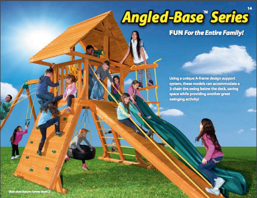 Angled Base™Series Swingsets - Perfect for the Entire Family