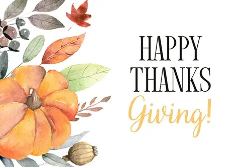 Happy Thanksgiving from Our Company to You