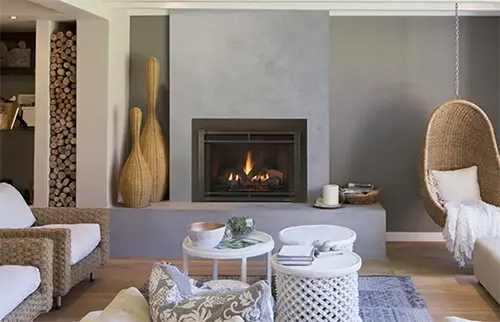 The Fireplace Showcase - Heat & Glo Escape FireBrick Gas Fireplace Insert